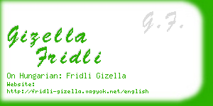 gizella fridli business card